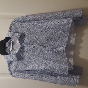 Zara blue floral crop top